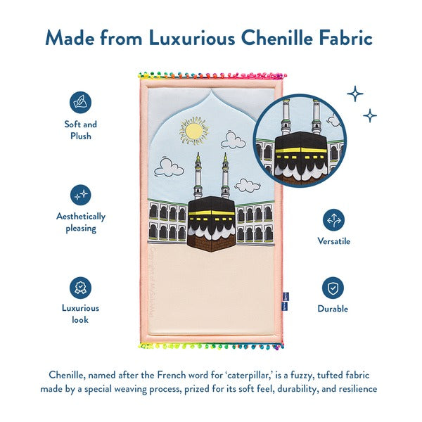 Midday in Mecca Kids Prayer Mat – Soft & Padded | Urban Rugs