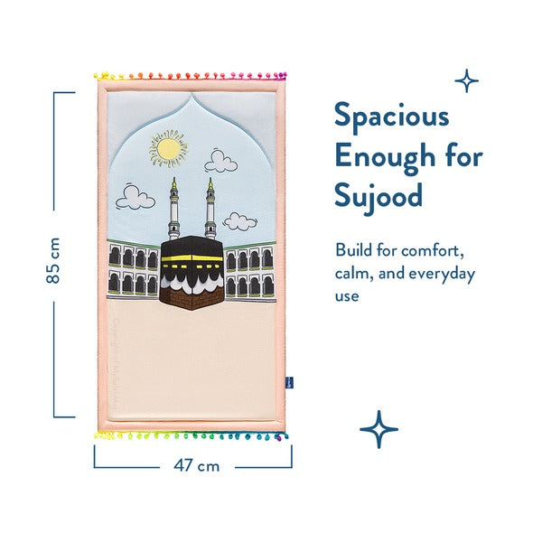Midday in Mecca Kids Prayer Mat – Soft & Padded | Urban Rugs