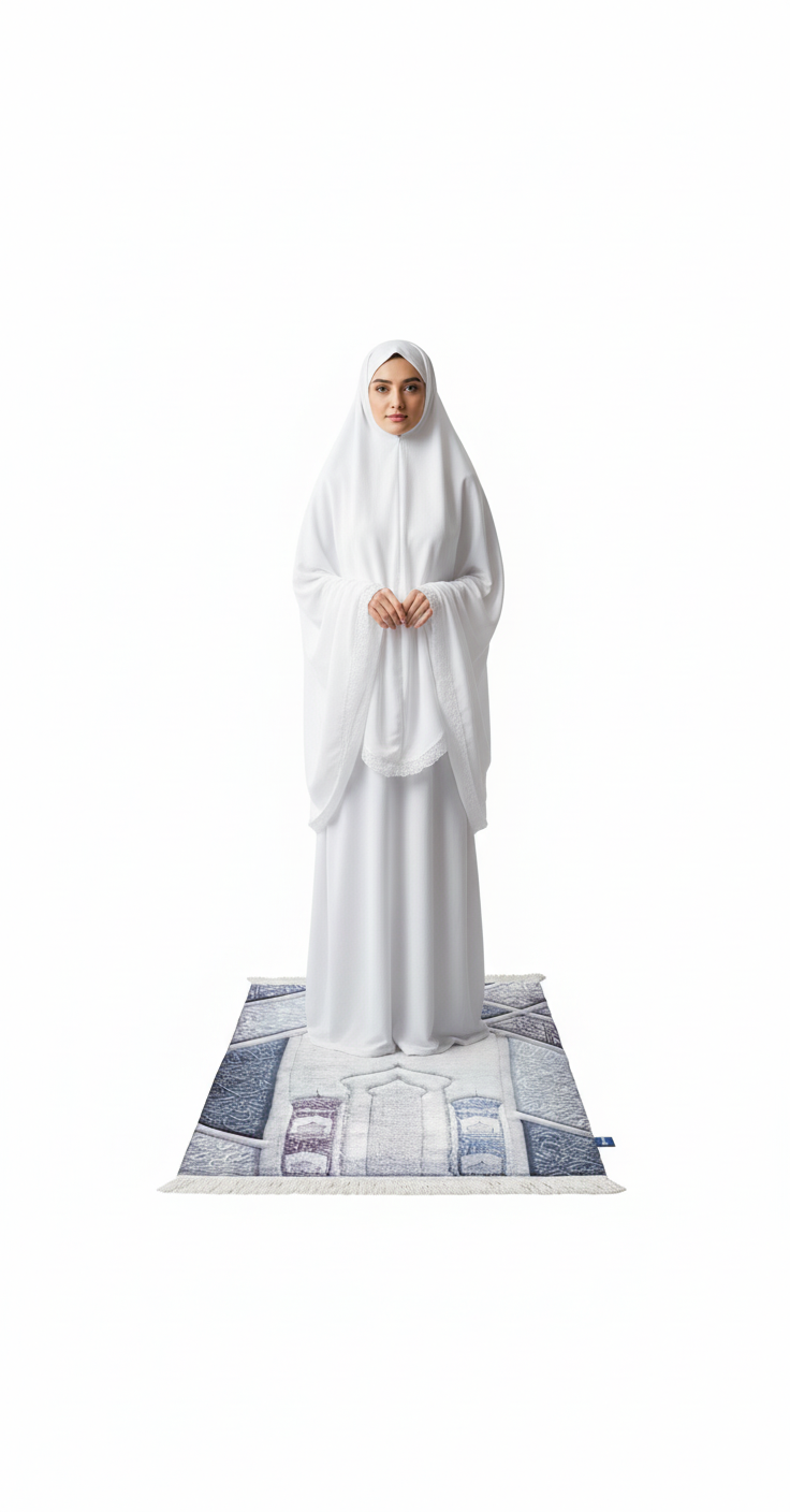 Women's Prayer Dress 2 Pieces (Without Sleeves) - Plain White