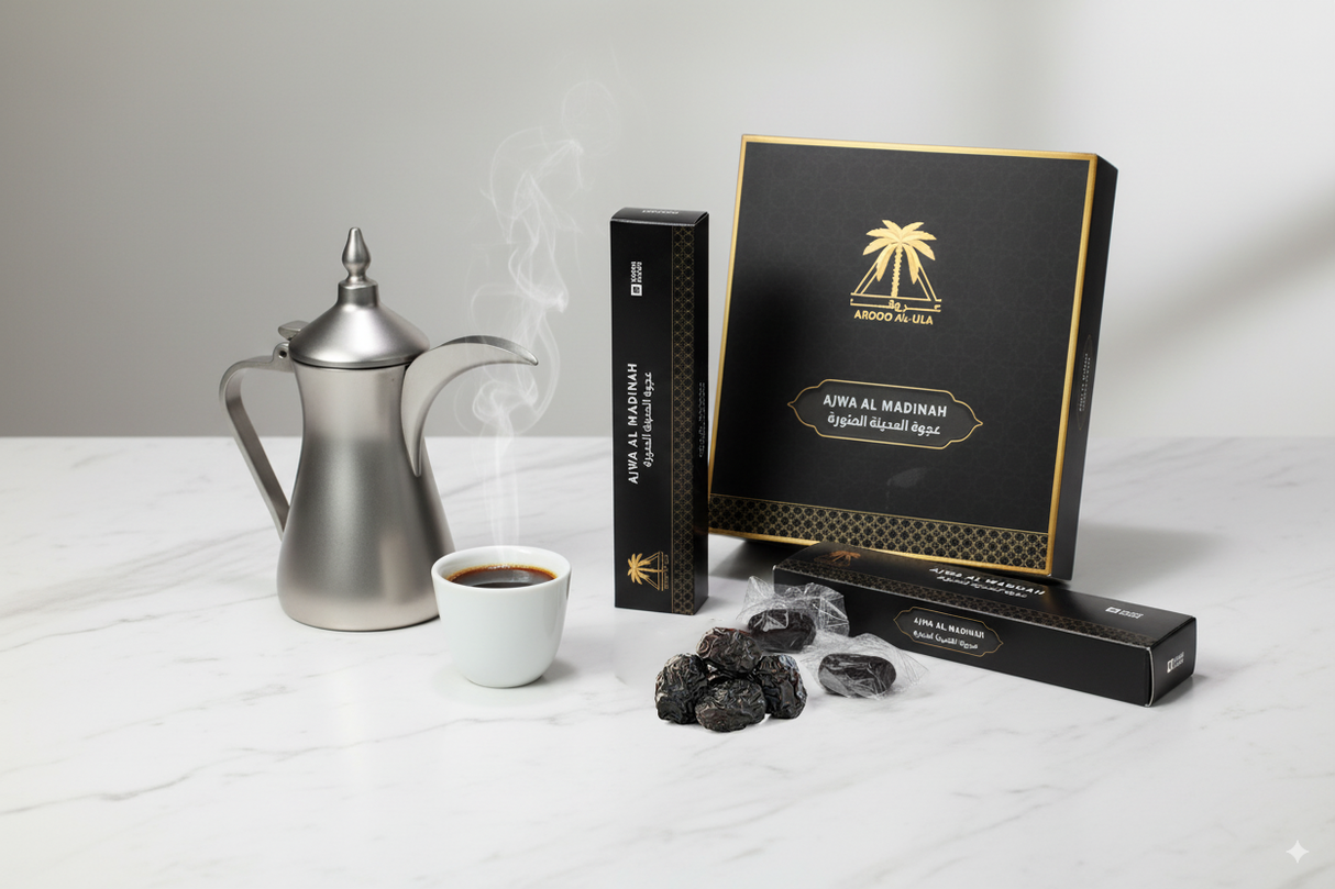 Al Madina Ajwa Dates – 12 Packs (7 Pieces Each) – Premium Quality from Madina Saudi Arabia