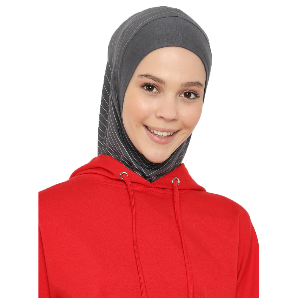 Striped Sports Beret - Ecardin: The Perfect Turkish Amira Hijab