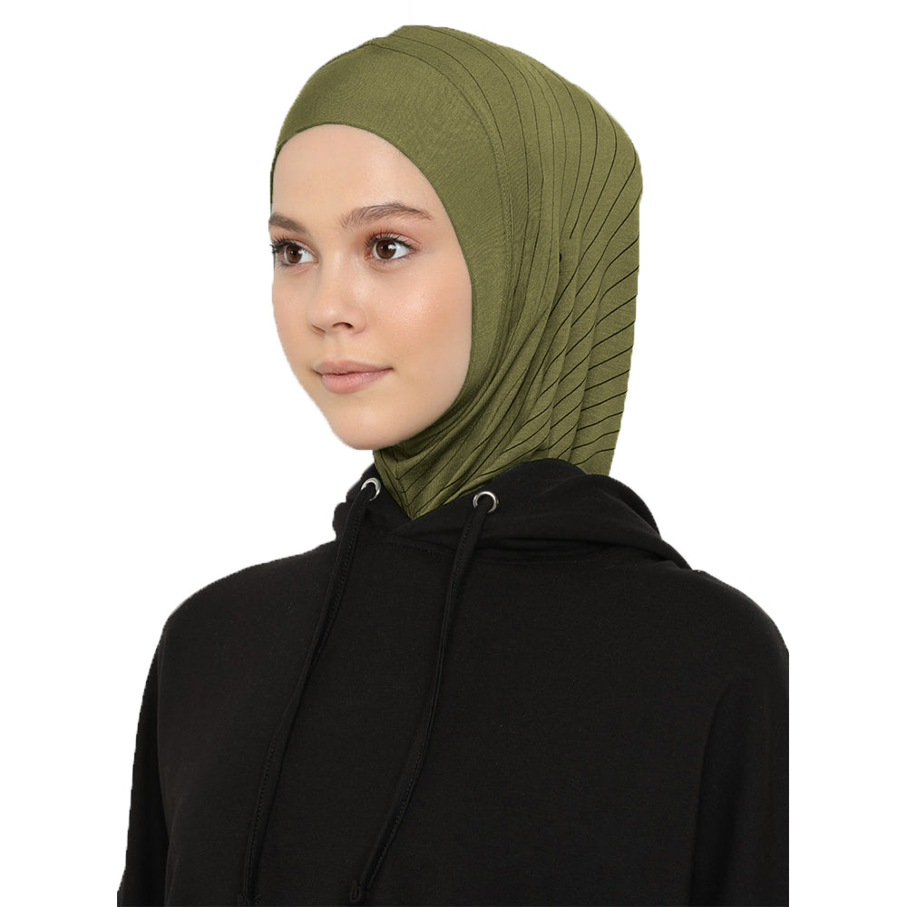 Striped Sports Beret - Ecardin: The Perfect Turkish Amira Hijab