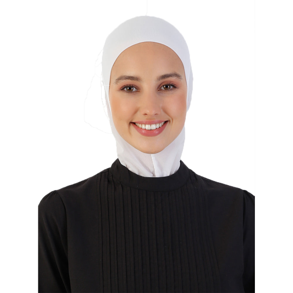 Turkish Neck Undercap for Amira Hijab: Effortless Elegance and Comfort in One Piece