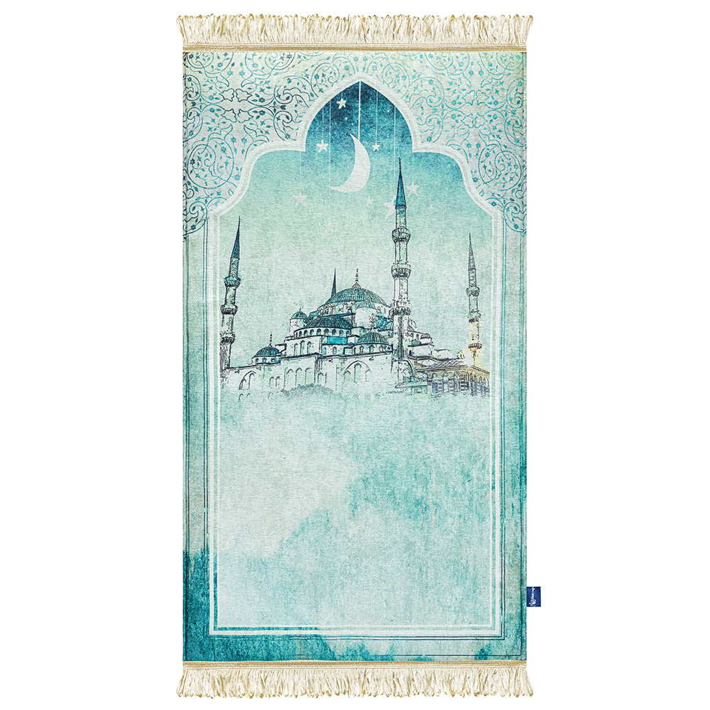 Light Green Mosque Original Prayer Mat