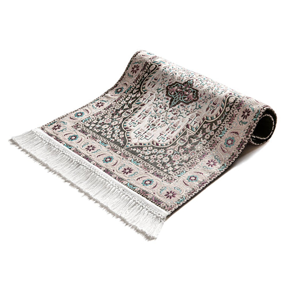 Durable three-layer Naseej prayer rug in soft modern colors