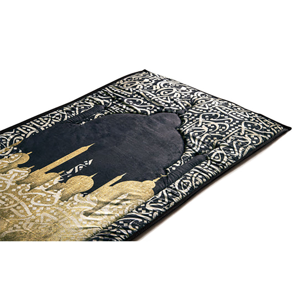 Urban Rugs premium cushioned prayer mat in dark tones