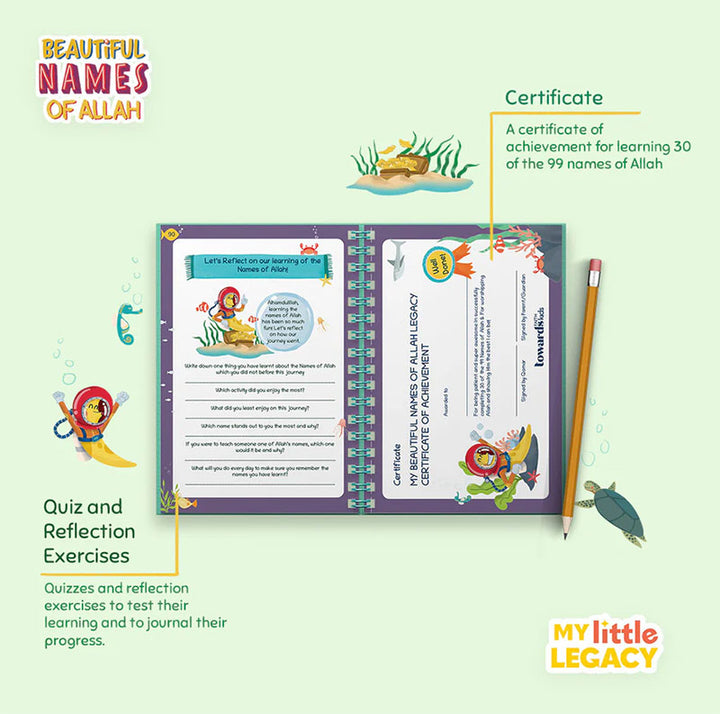 Beautiful Names of Allah: Kids Journal and Activity Book