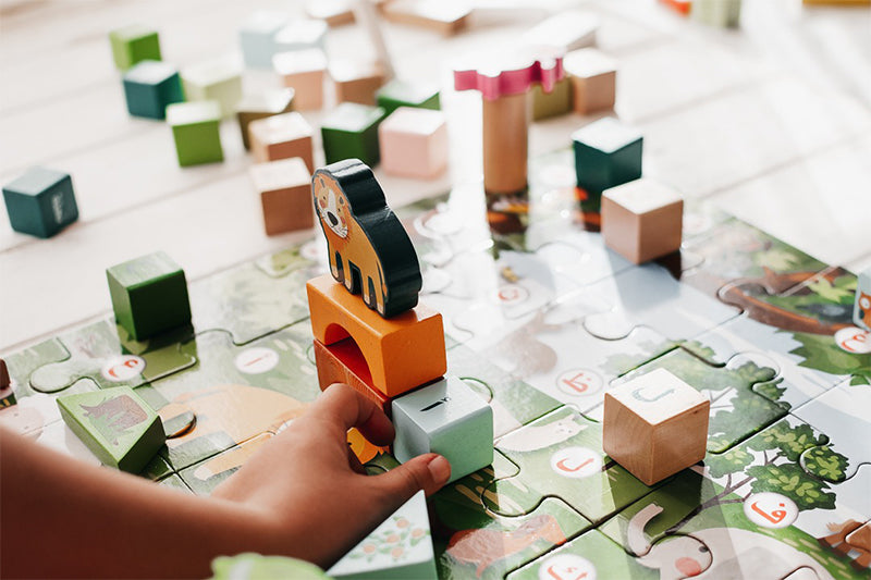 Arabic Alphabet Blocks: At the Zoo (136 pieces) لعبة المكعبات العربية في حديقة الحيوان