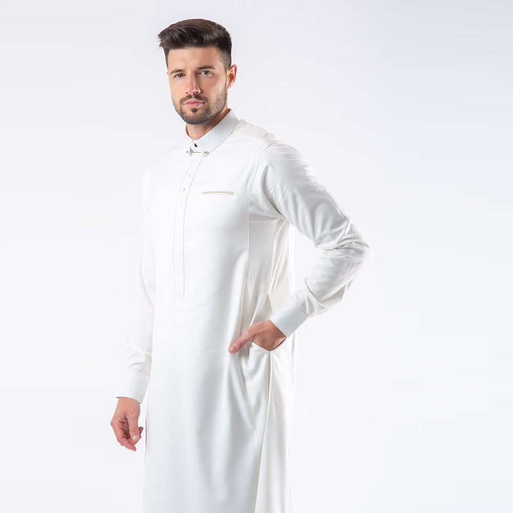 Lawung 2024 Smart Thobe - Premium Suit Fabric - Off White AAR2415