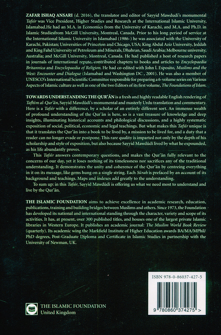 Towards Understanding the Qur'an (Tafhim al-Qur'an): Volume 9 (Surahs 33–37, Hardcover)