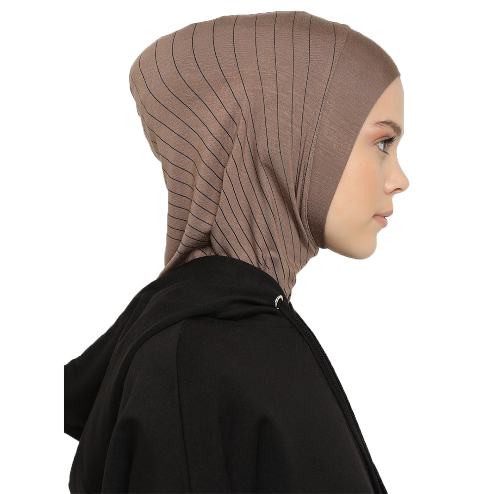 Striped Sports Beret - Ecardin: The Perfect Turkish Amira Hijab