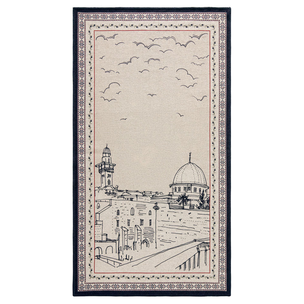 Foldable prayer rug with bag – Al-Quds portable design