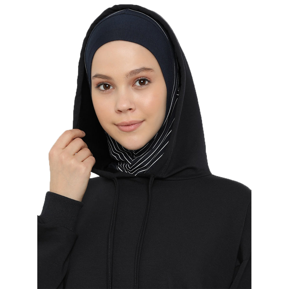Striped Sports Beret - Ecardin: The Perfect Turkish Amira Hijab