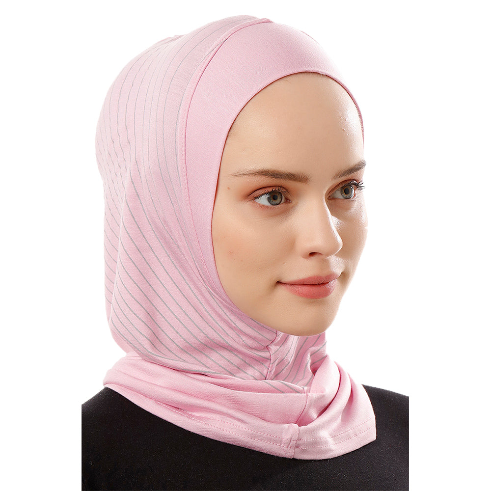 Striped Sports Beret - Ecardin: The Perfect Turkish Amira Hijab