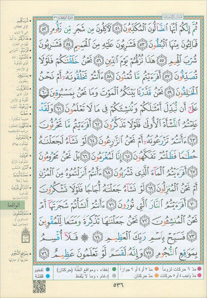 Tajweed Qur'an (Whole Qur'an in 30 Individual Juz', 7" x 10", with Leather Case – Case Color May Vary) مصحف التجويد