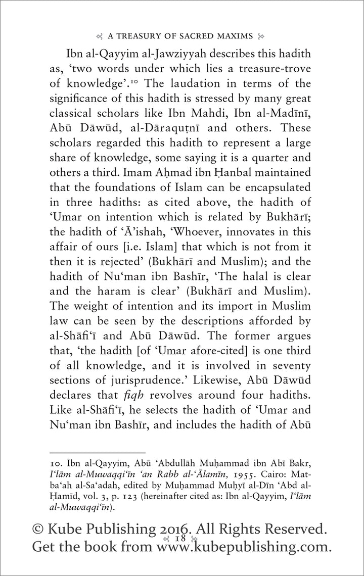 A Treasury of Sacred Maxims: A Commentary on Legal Principles