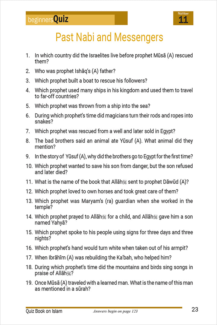 Quiz Book on Islam