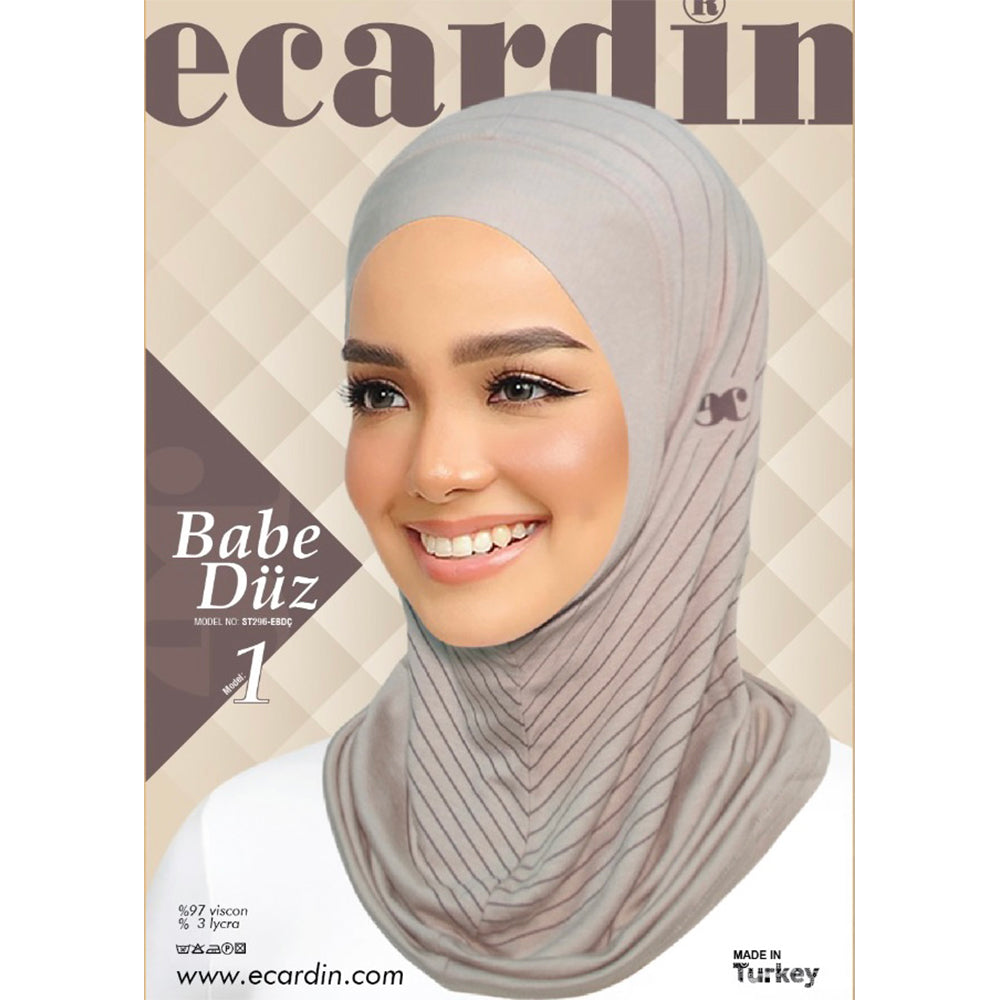 Striped Sports Beret - Ecardin: The Perfect Turkish Amira Hijab