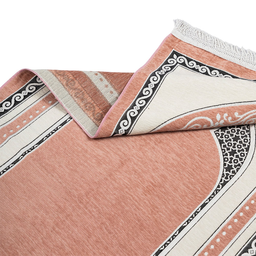 Premium Velvet Prayer Rug – Elegant Islamic Design with Multiple Color Options