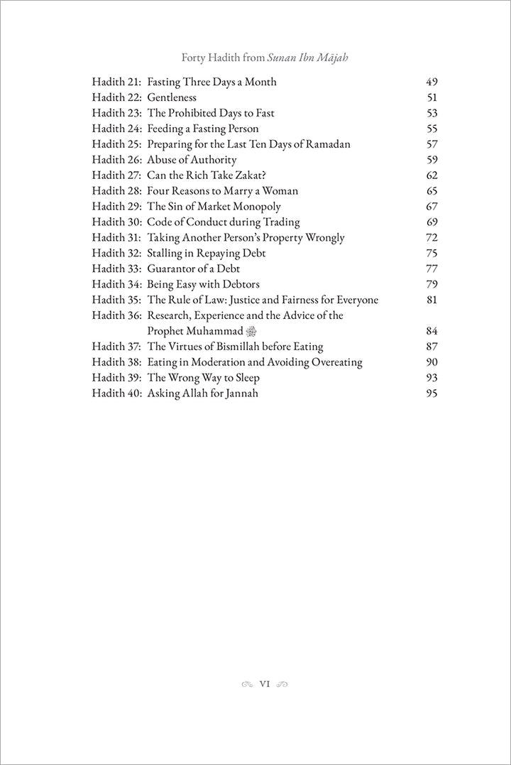 40 Hadith from Sunan ibn Majah