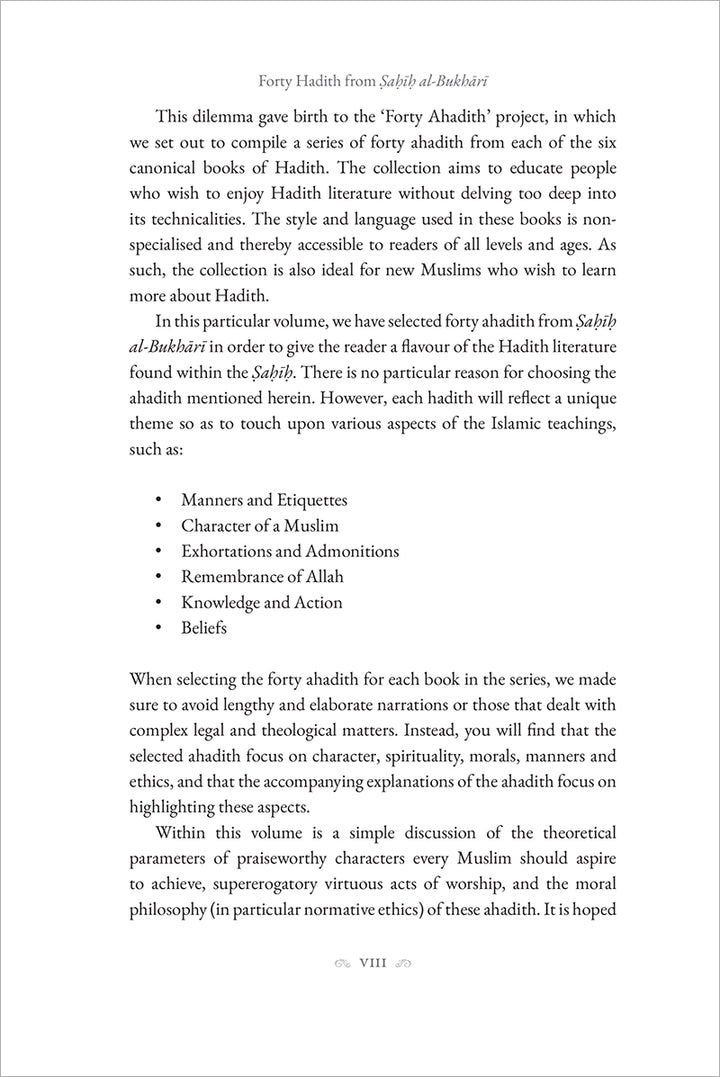 40 Hadith from Sahih al Bukhari