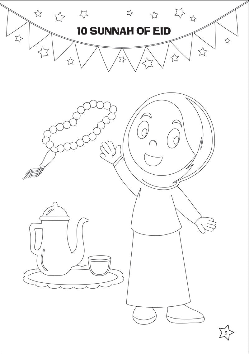 10 Sunnah of Eid Coloring Book