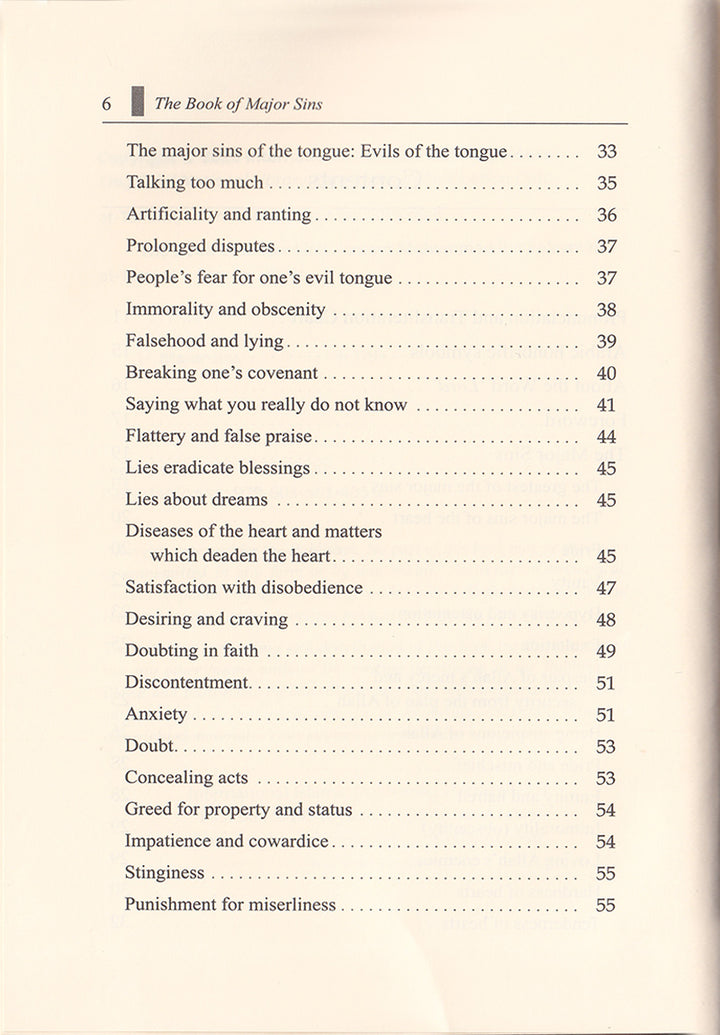 The Book of Major Sins