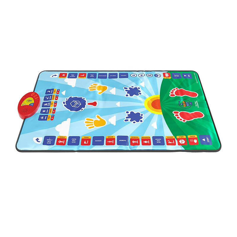 My Salah Mat for Kids - Smart interactive Prayer Mat for learning Salah, Surah, Wudu and Duas - Islamic prayer mat with 10 languages, Salah Translation, 25 Touch Keys and padded mat for Kids 3+ (Blue) (Returned: Like New)