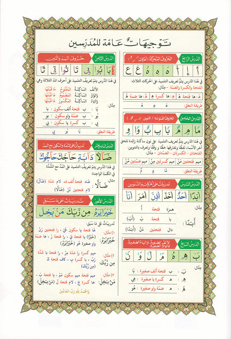 Al-Qaidah An-Noraniah (Last Tenth of the Qur'an with Suratul-Fatihah, Size: 8" X 6")