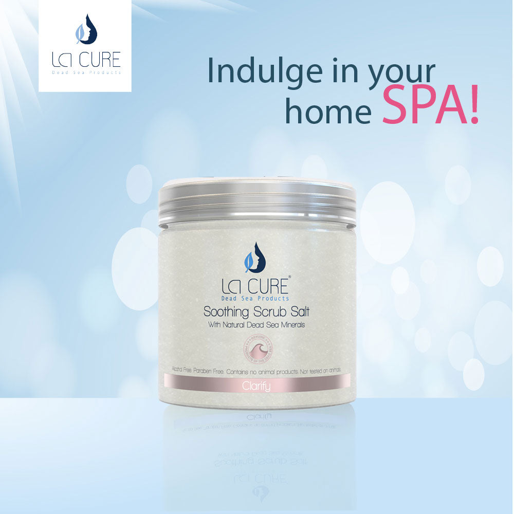 La Cure Dead Sea Soothing Scrub Salts Lavender Essential Oil , Natural Cream Exfoliant, Stretch Mark & Wrinkle Reducer,(1.65 lb)