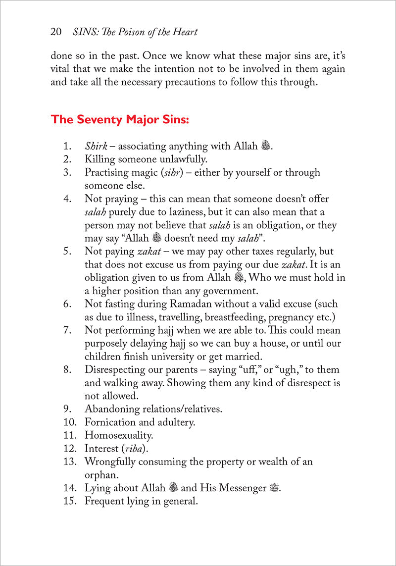 Sins: Poisons of the Heart