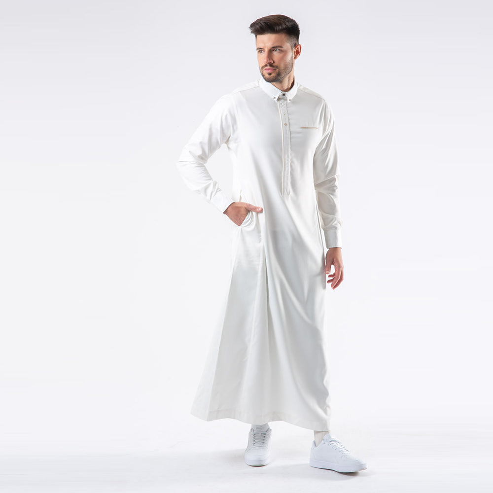 Lawung 2024 Smart Thobe - Premium Suit Fabric - Off White AAR2415