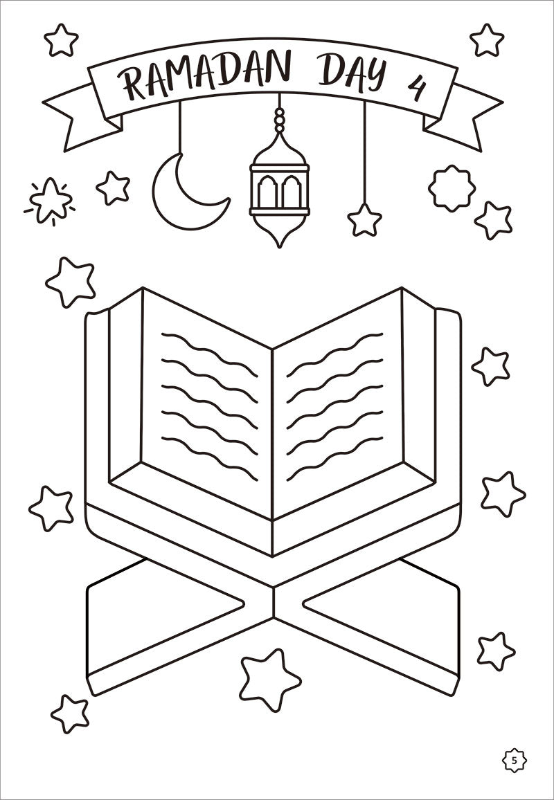 Ramadan Countdown Coloring Book