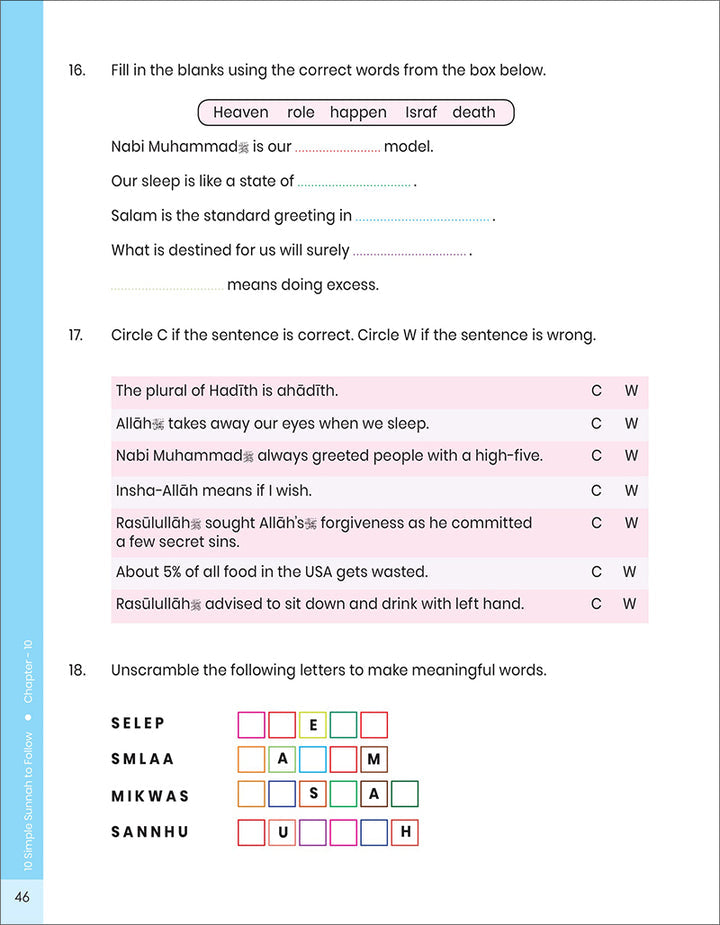 The Message of Islam Workbook: Level 3