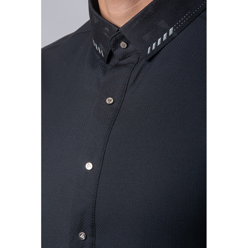 Lawung 2024 Smart Thobe - Premium Suit Fabric - Black AAR2404