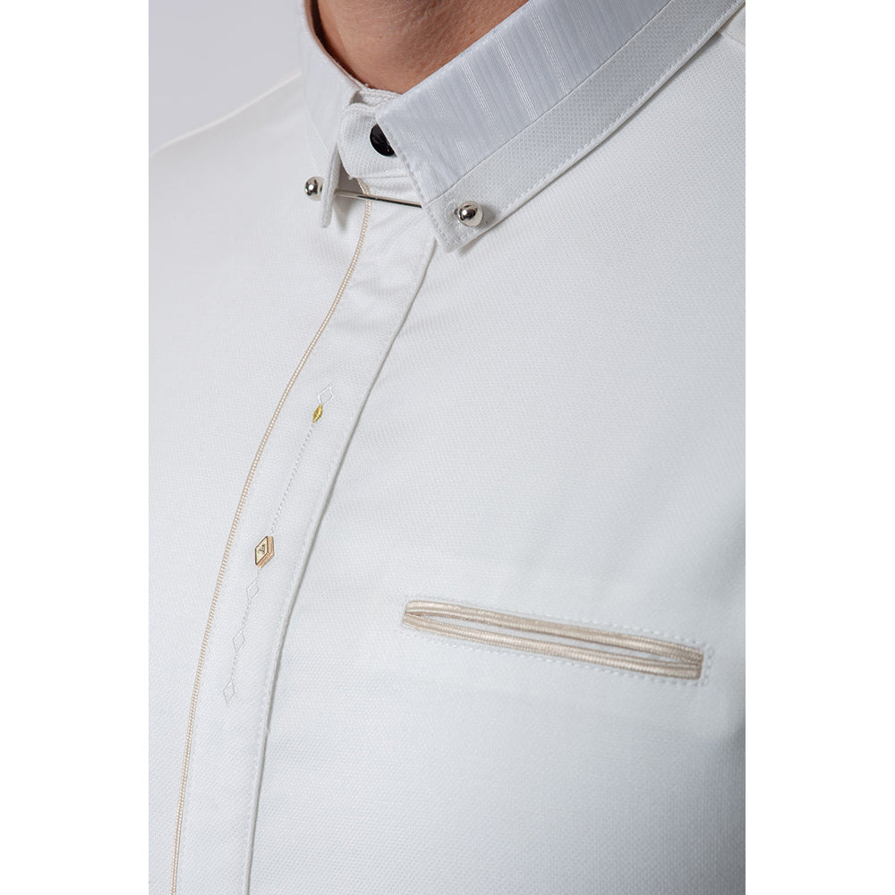 Lawung 2024 Smart Thobe - Premium Suit Fabric - Off White AAR2415