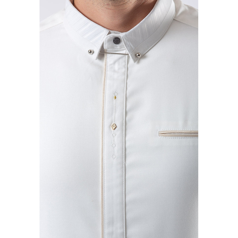 Lawung 2024 Smart Thobe - Premium Suit Fabric - Off White AAR2415