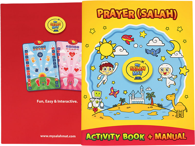 My Salah Mat for Kids - Smart interactive Prayer Mat for learning Salah, Surah, Wudu and Duas - Islamic prayer mat with 10 languages, Salah Translation, 25 Touch Keys and padded mat for Kids 3+ (Blue) (Returned: Like New)