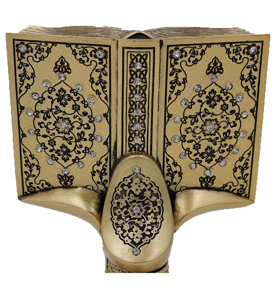 Quran Open Book 'Allah Muhammad' - Gold - east-west-souk