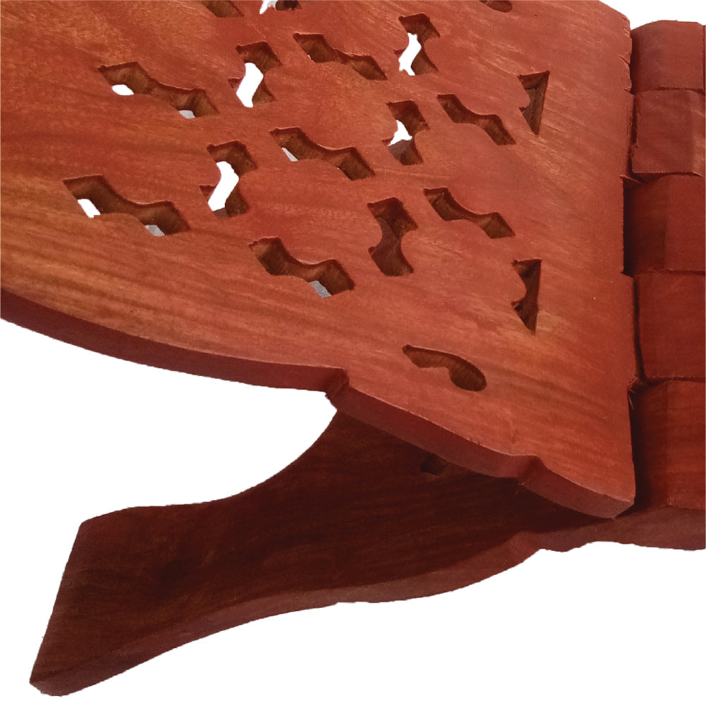 Beautiful Handmade Hardwood Quran Holder - Foldable Book Rest Traditional Living Room Home Decor Accents (18" x 9") - Large size