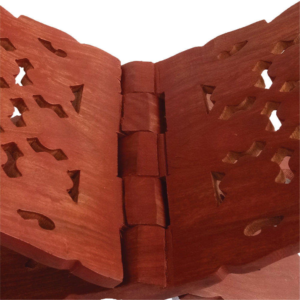 Beautiful Handmade Hardwood Quran Holder - Foldable Book Rest Traditional Living Room Home Decor Accents (18" x 9") - Large size