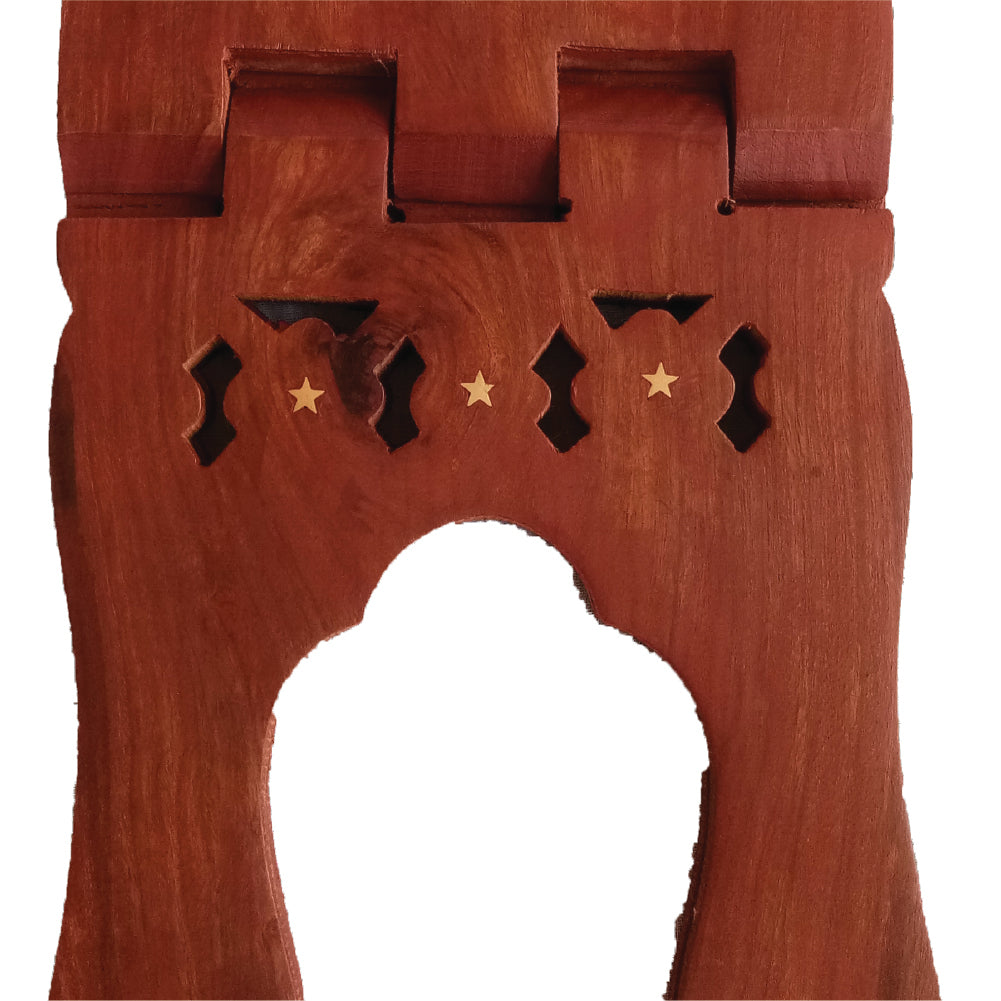 Beautiful Handmade Hardwood Quran Holder - Foldable Book Rest Traditional Living Room Home Decor Accents (18" x 9") - Large size