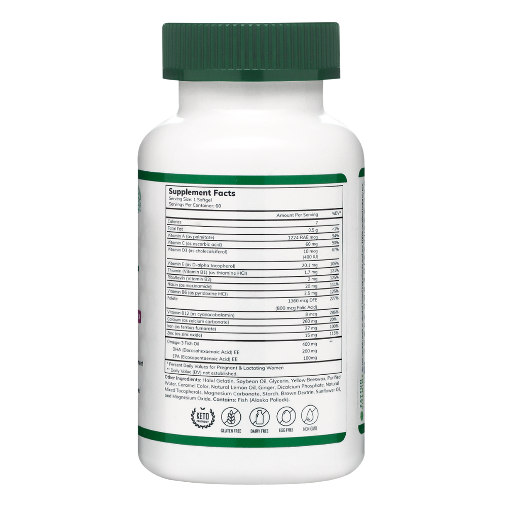 Halal Prenatal + DHA (60 Softgels)