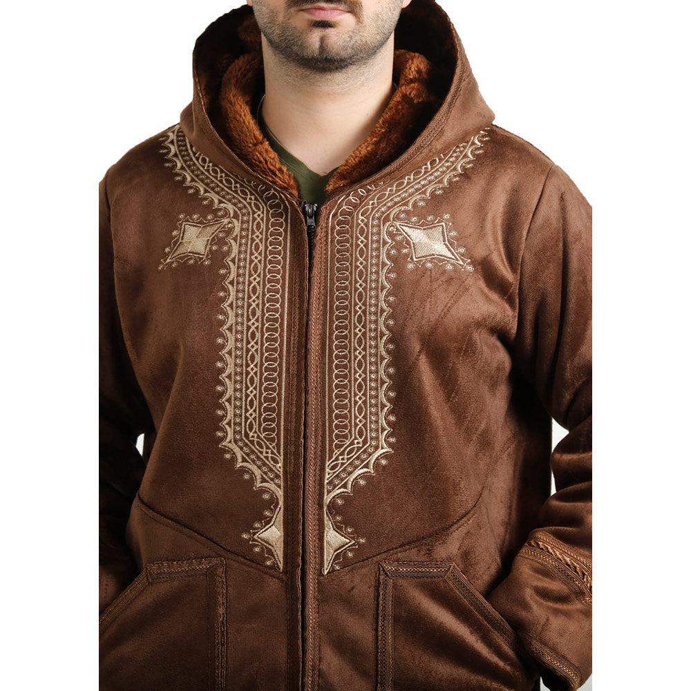 Farwa Winter Overcoat - Stylish and Warm Outdoor Apparel for Men - Moroccan Style