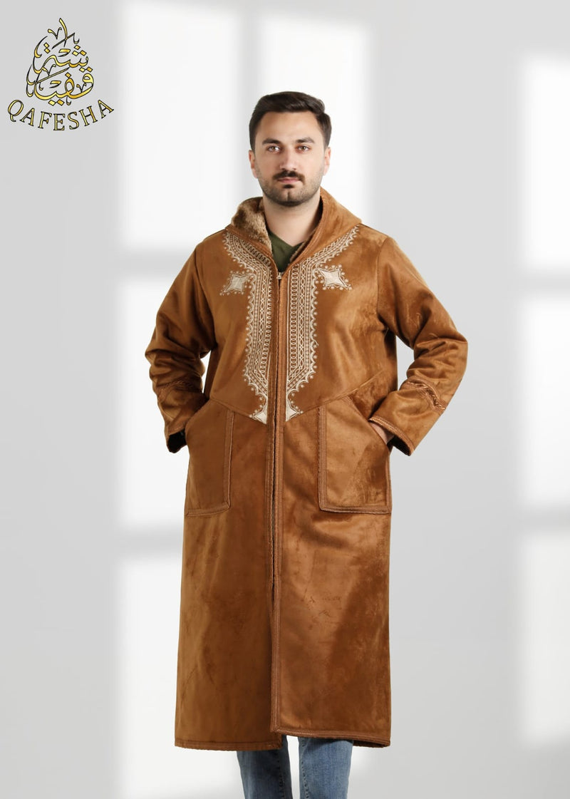 Farwa Moroccan style - Warm Winter Fur Coat - Cloak Arab Dress - Mens Khaleeji Islamic Arabian High-Quality Farwa – 4 Different Colors