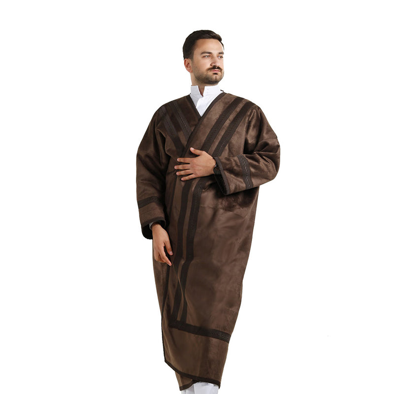 Farwa Classic - Warm Winter Fur Coat - Cloak Arab Dress - Men’s Khaleejy Islamic Arabian High-Quality Farwa – 4 Different Colors