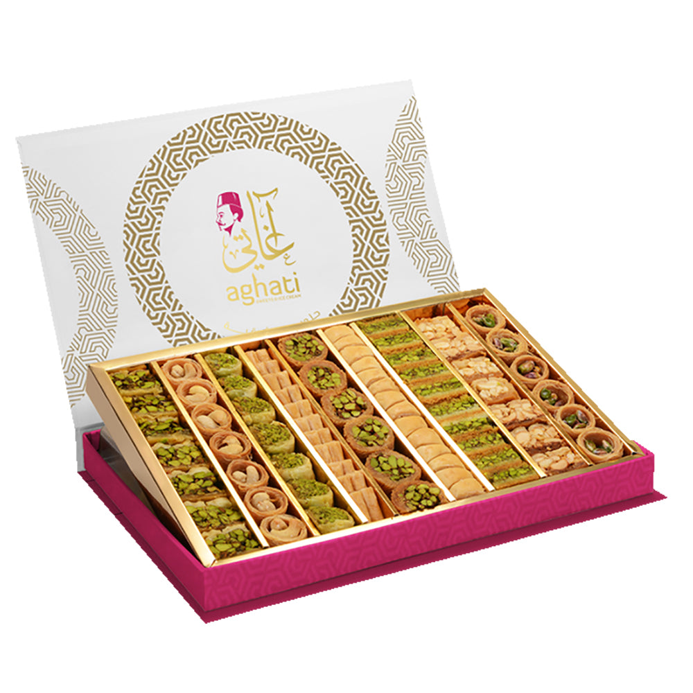 Premium Mix of Baklava Delights | Authentic Baklava Dessert in a Luxurious Box مشكل بقلاوه