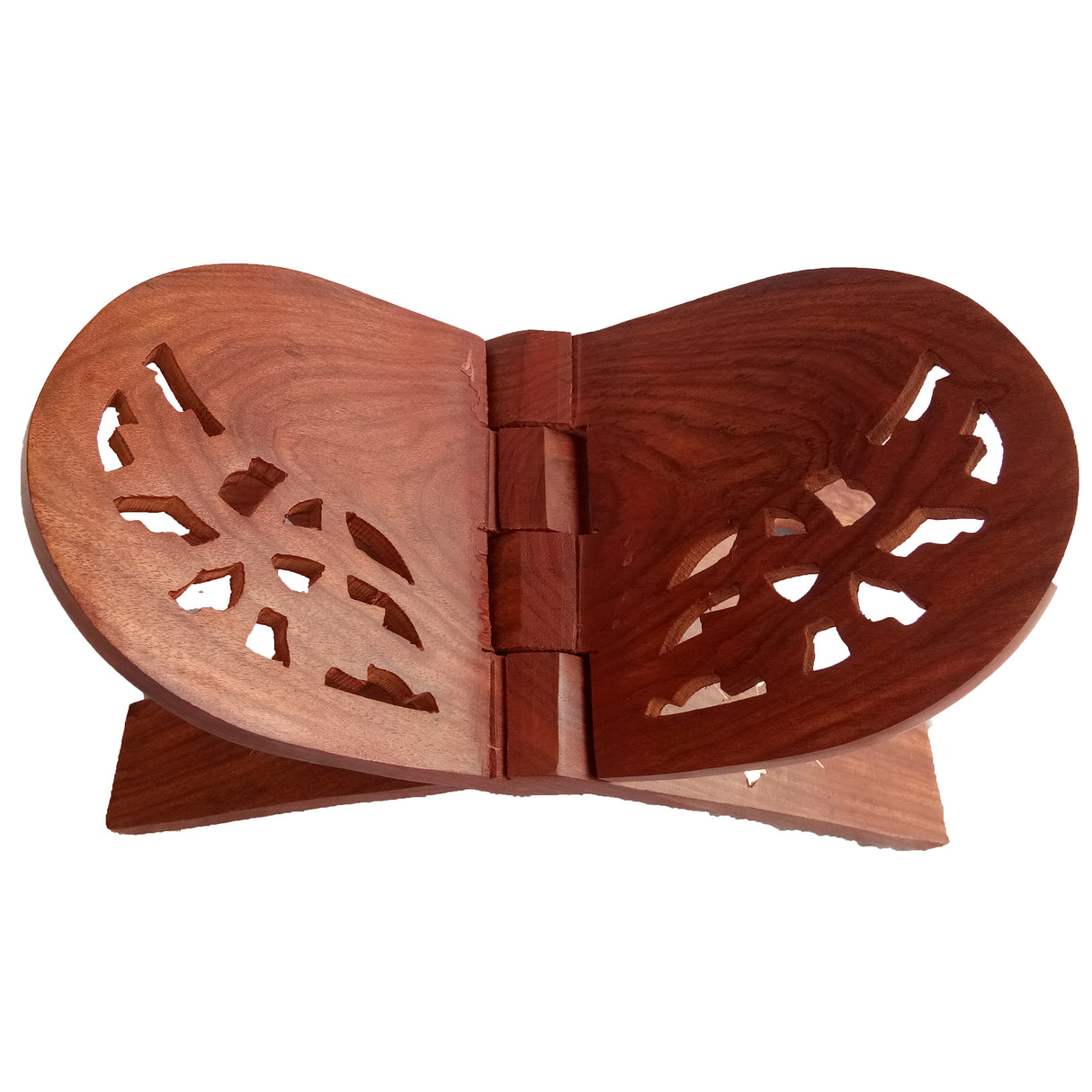 Beautiful Handmade Hardwood Quran Holder - Foldable Book Rest Traditional Living Room Home Decor Accents (13" x 7") - Small size