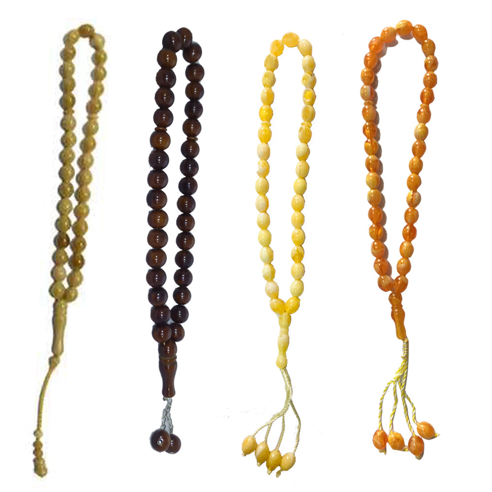 Islamic 33 Prayer Beads Misbaha - Oval Shape