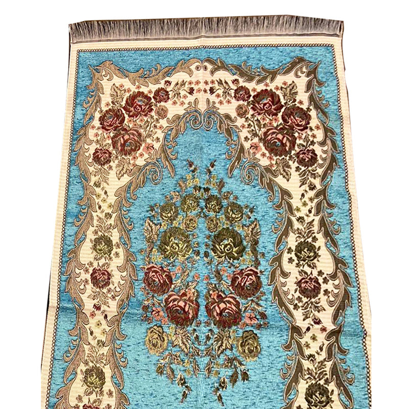 Luxury Thin Velvet Islamic Prayer Rug - 5 Different Colors